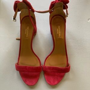 Fuchsia Suede Aquazzura high heels. Size 7.5/37.5.